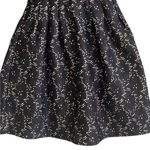 Anthropologie Meadow Rue Black Lace Overlay Nude Fit & Flare Dress Size Medium - Picture 4 of 9